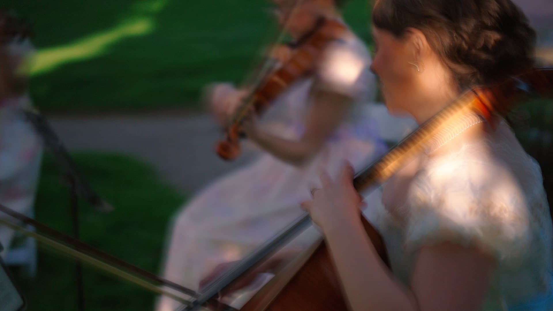 Artiva string quartet performing live at an outdoor event